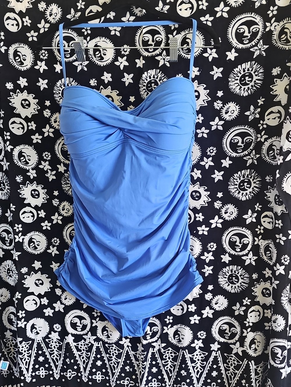 Tommy Bahama Light Blue Twist-Front One-Piece